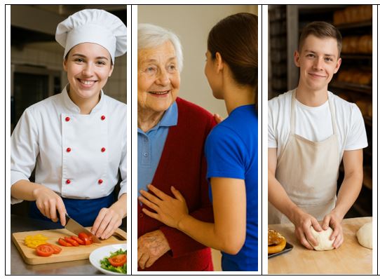 BFS dual – Profil Gesundheit und Soziales – Schwerpunkt Gastronomie, Hauswirtschaft und Pflege, Lebensmittelhandwerk